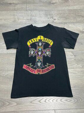 Guns N Roses Appetite For Destruction Graphic T-Shirt Black Small